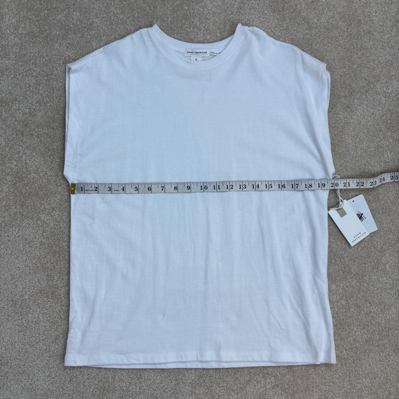 Good American White Crew Neck Sleeveless Muscle T Shirt Womens Small S NWT - Picture 5 of 8
